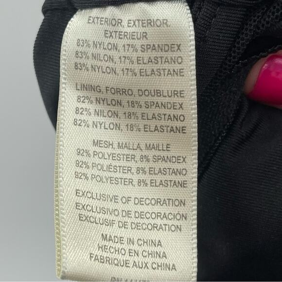 Blumoss Black Sleek Minimalist Halter Strapless One Piece Swimsuit Size Large - Picture 10 of 12